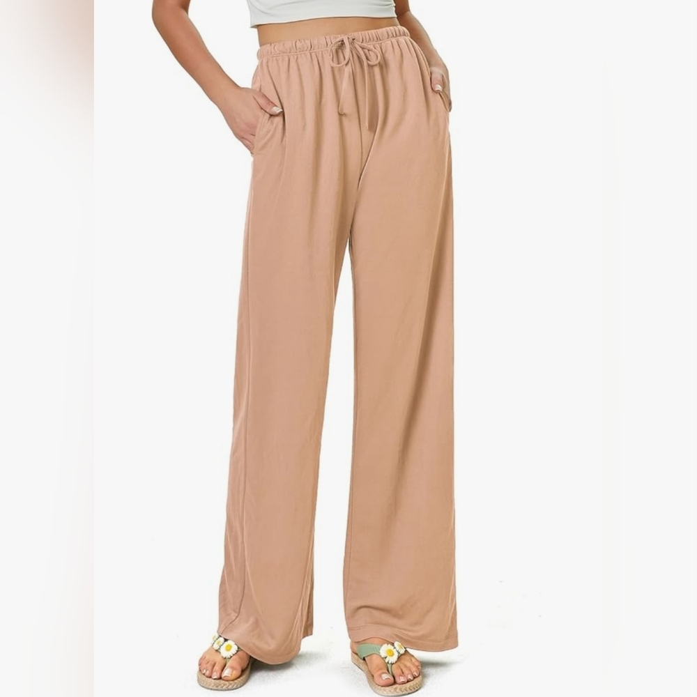 NWT Keriffe Palazzo Beach Pants - Picture 2 of 6